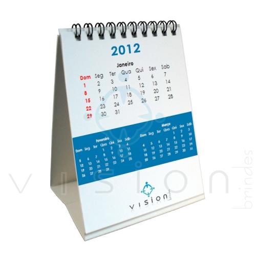 Calendário de Mesa Personalizado 12 folhas (11x15)