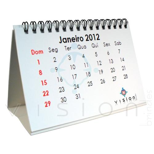 Calendário de Mesa Personalizado 06 folhas (15x10)