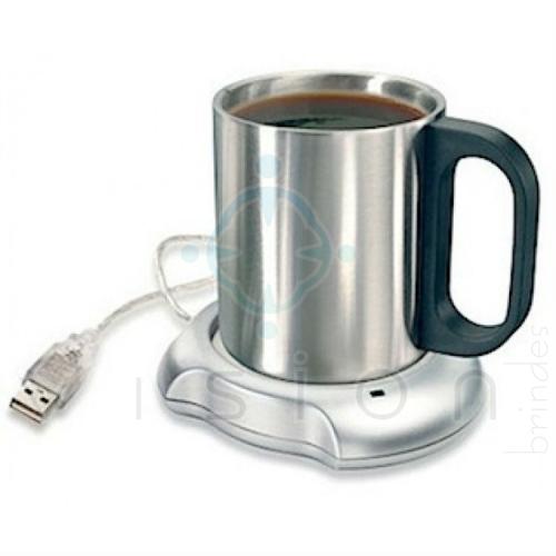 Kit Aquecedor de caneca com Hub + Caneca Inox