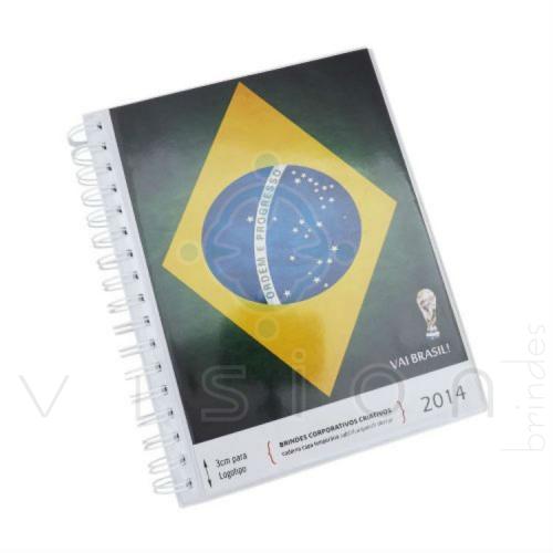 Caderno de Anotações Brasil  com Tabela da Copa 