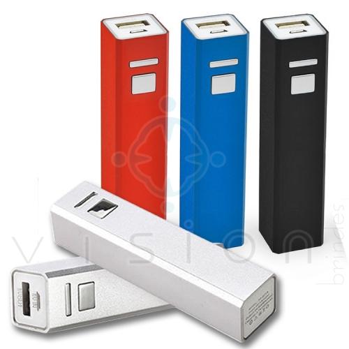 Carregador Portátil Power Bank Metal 2600mAh 