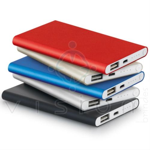 Carregador Portátil Power Bank SLIM Metal 4400mAh