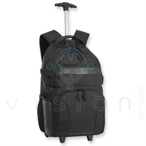 Mochila em Nylon com Carrinho e espaço p/ Notebook