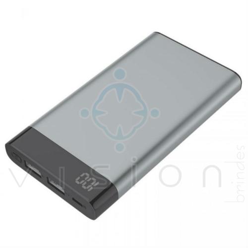 Carregador Portátil Metal Visor Digital 6000mAh