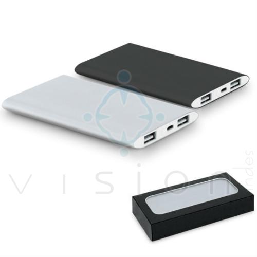 Carregador Portátil Power Bank de Alumí­nio 8000mAh