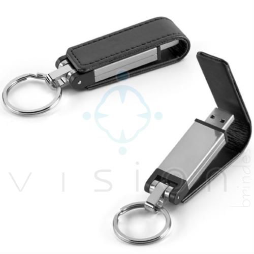 Pen Drive em Couro Sintético 16GB