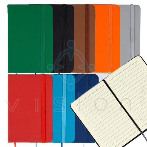 Caderneta emborrachada, Tipo Moleskine 14,1x8,8cm