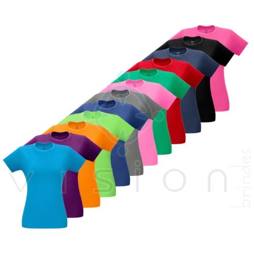 Camiseta Feminina Corte Cinturado Cores (180 g/m²)
