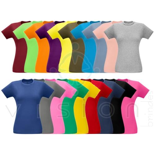 Camiseta Feminina Corte Cinturado Cores (135 g/m2)