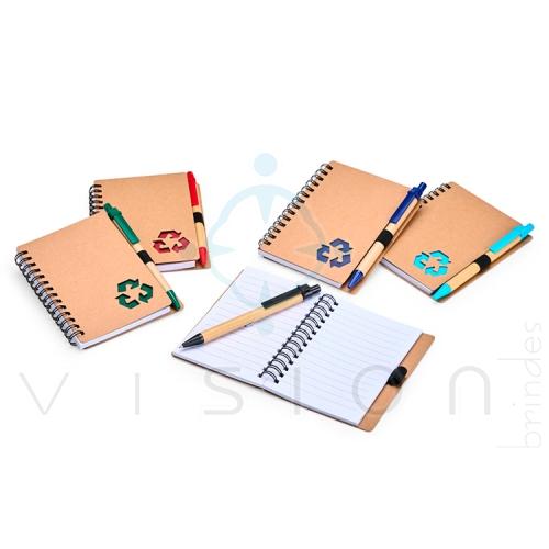 Caderno Ecológico com Caneta