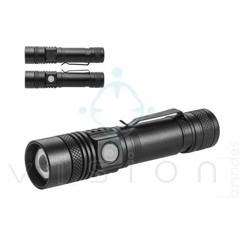 Lanterna recarregável em alumínio