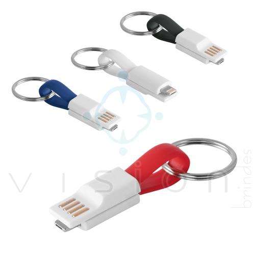 Cabo USB com conector 2 em 1