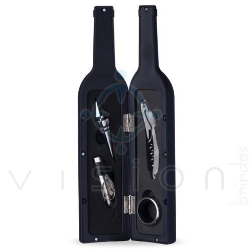 Kit Vinho Garrafa 4 peças